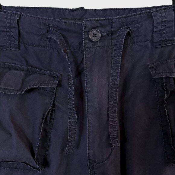 Y2K Sean John Classic Flight Cargo Shorts Blue Men's W34 Paratrooper Streetwear - Picture 5 of 9